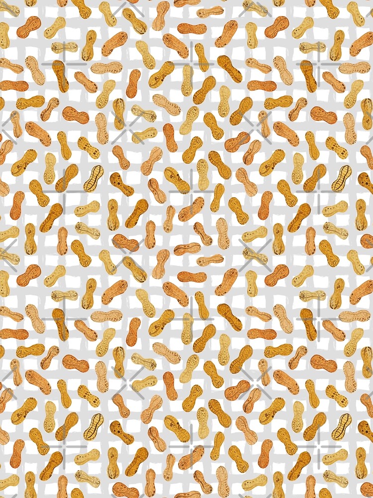 Peanuts  on gray gingham by natalievmason