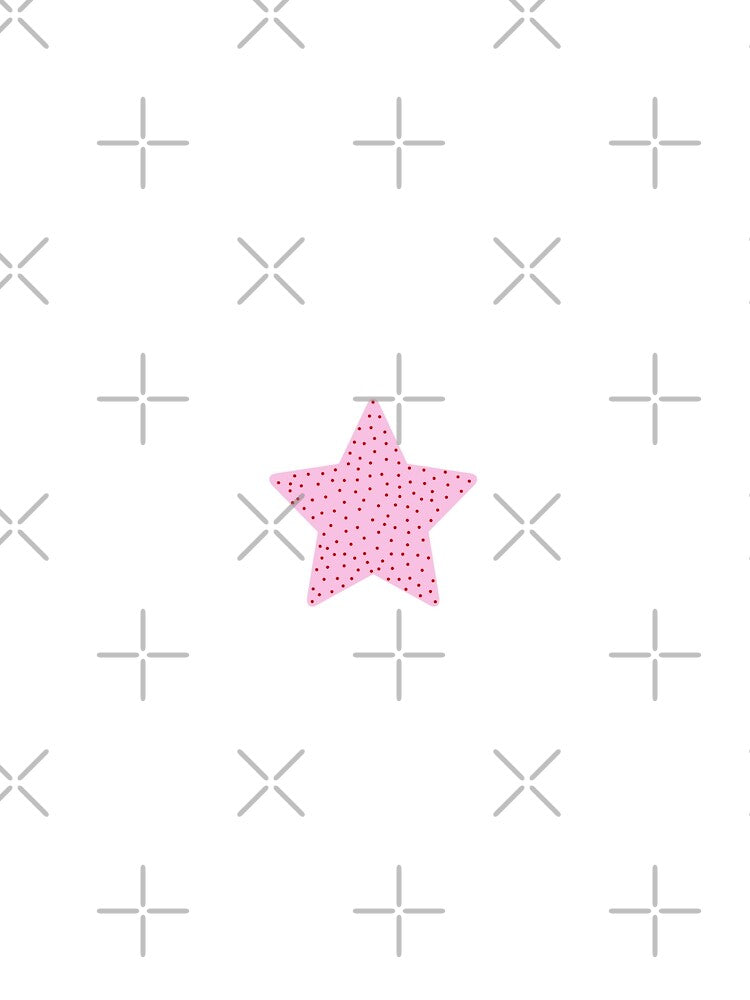 pink and red polka dot star by starcies