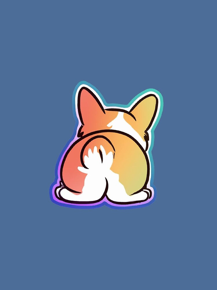 Rainbow Corgi Butt by JandyDesign