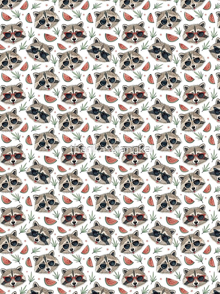 Funny Raccoon Sunglasses by tharika wiangkal