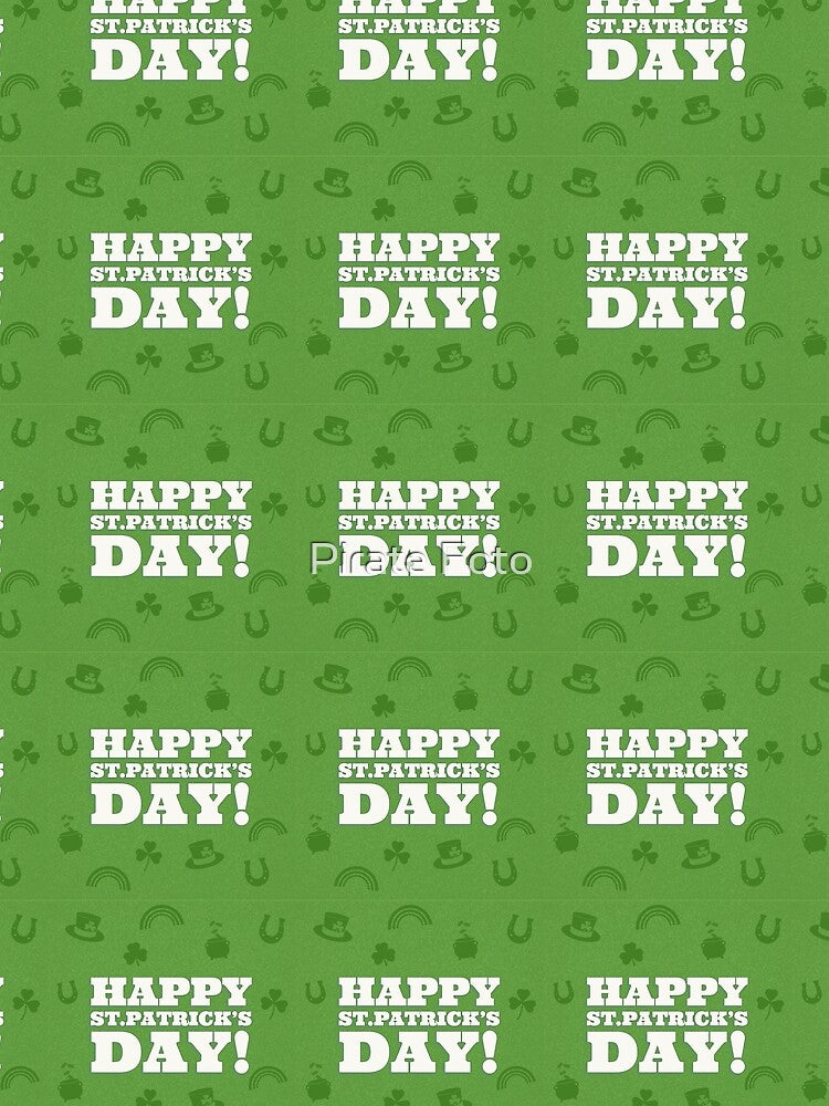 HAPPY St. Patrick's Day Pot O' Gold Shamrock Irish Holiday Design by Pirate Foto