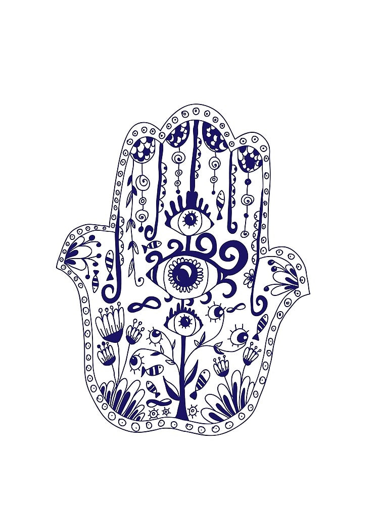 Protective Hamsa Hand – Evil Eye Talisman Ornament by AlisaArtDecor