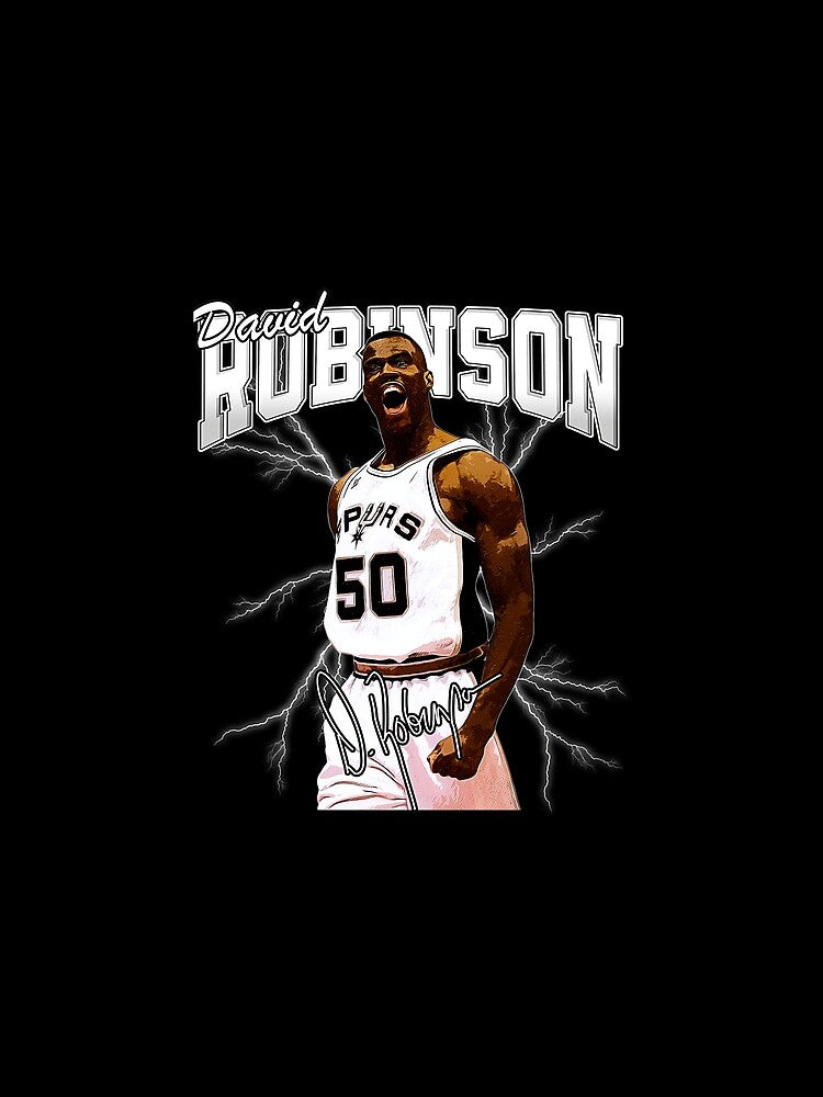 David Robinson Basketball Legend Signature Vintage Retro 80s 90s Bootleg Style by Monirother