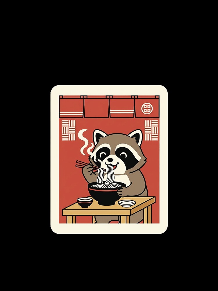 Raccoon Ramen Japanese Noodle by JordynLadukeg65