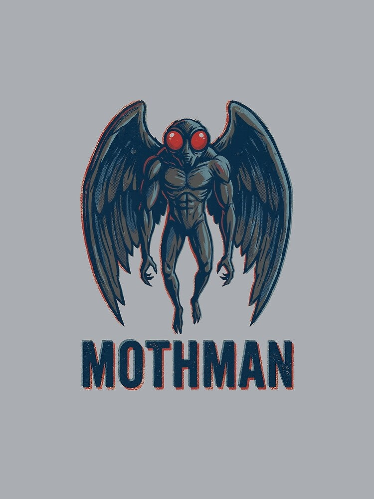 Mothman Cryptid Retro Comic Graphic Pop Art Illustration by KiwiRider