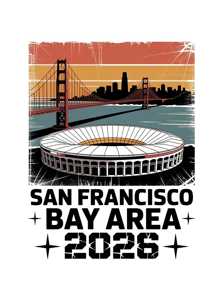San Francisco Bay Area Golden Gate Stadium T-Shirt V14 by DarylWelsh2024