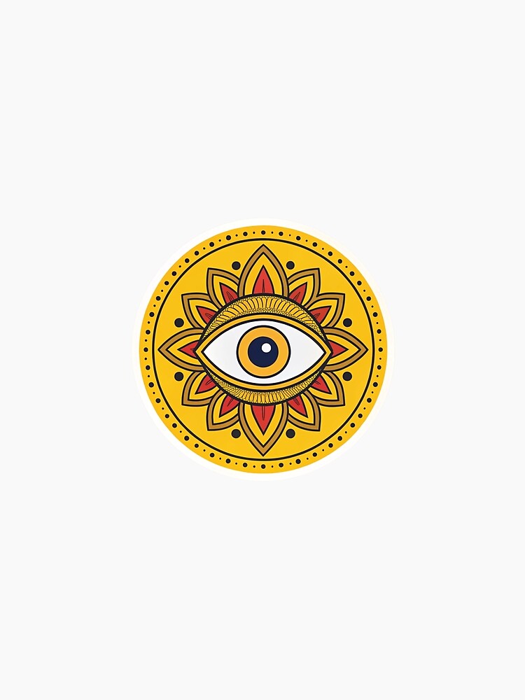 Yellow Evil eye by Lucky 777