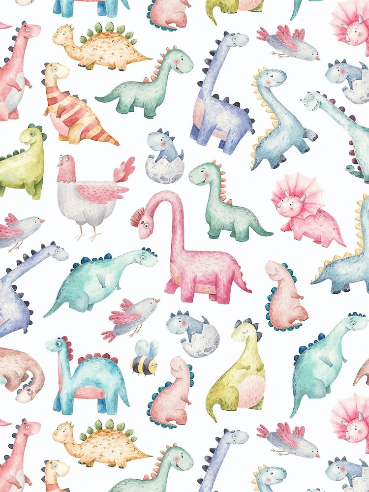 Cute Baby Dinosaur Pattern by LMStudioDesigns