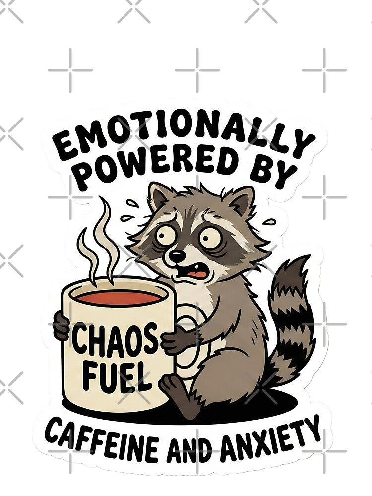 Emotionally Powered By Caffeine and Anxiety Raccoon by StickyGuys