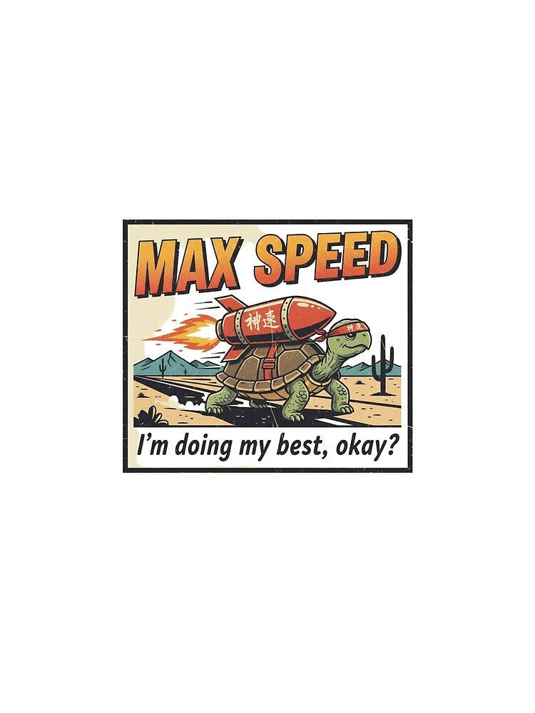 Max Speed Turtle Rocket – Funny Doing My Best 90s Vintage Graphic by FakeJoo
