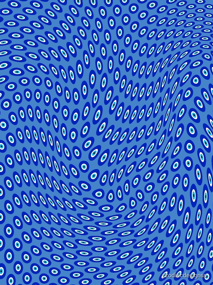 Wavy Evil Eye Pattern by zzodiacdesignss
