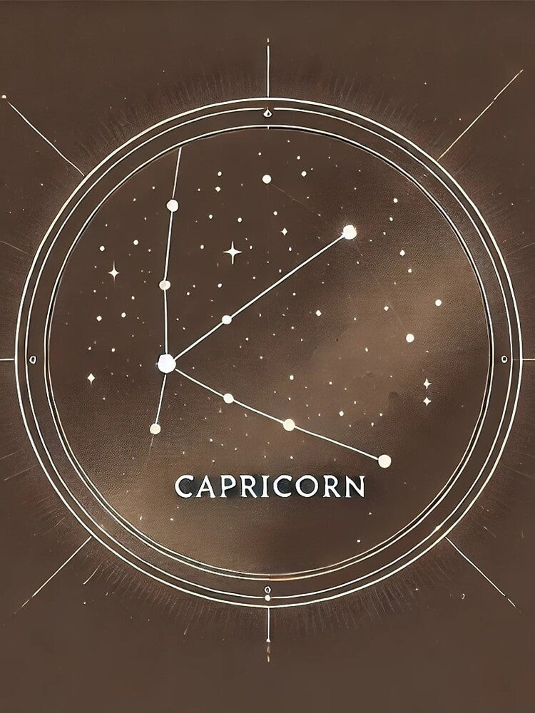 Minimalist Capricorn Constellation Design by Designeerguy