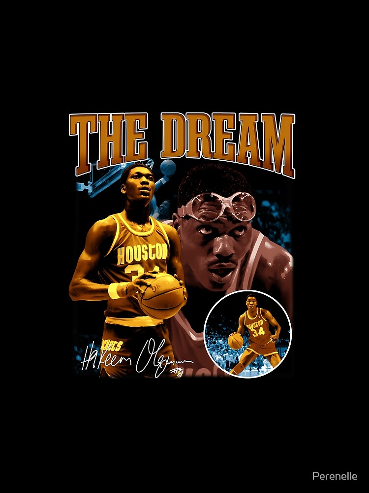 Hakeem Olajuwon The Dream Basketball Legend Signature Vintage Retro 80s 90s Bootleg Rap Style by Perenelle