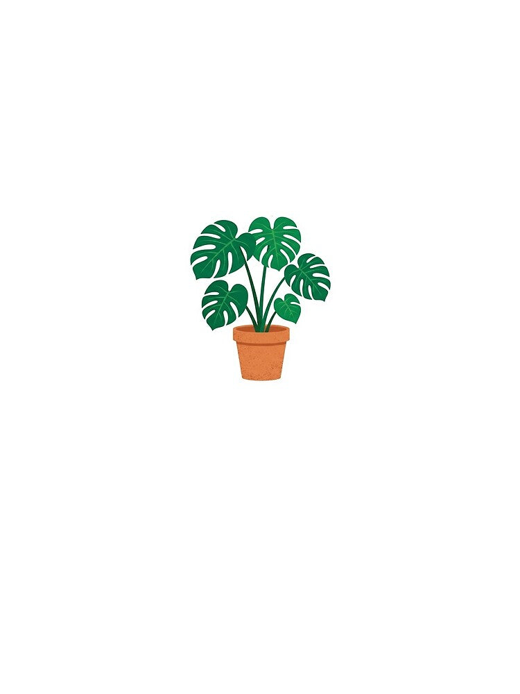 Minimalist Boho Monstera Plant in Terracotta Pot Aesthetic by AuraDraftStudio