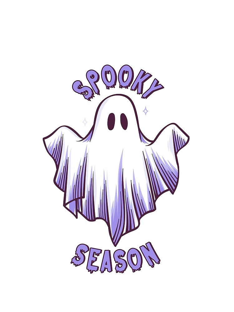 Spooky Season - Purple Cute Ghost Halloween by artsyvectors