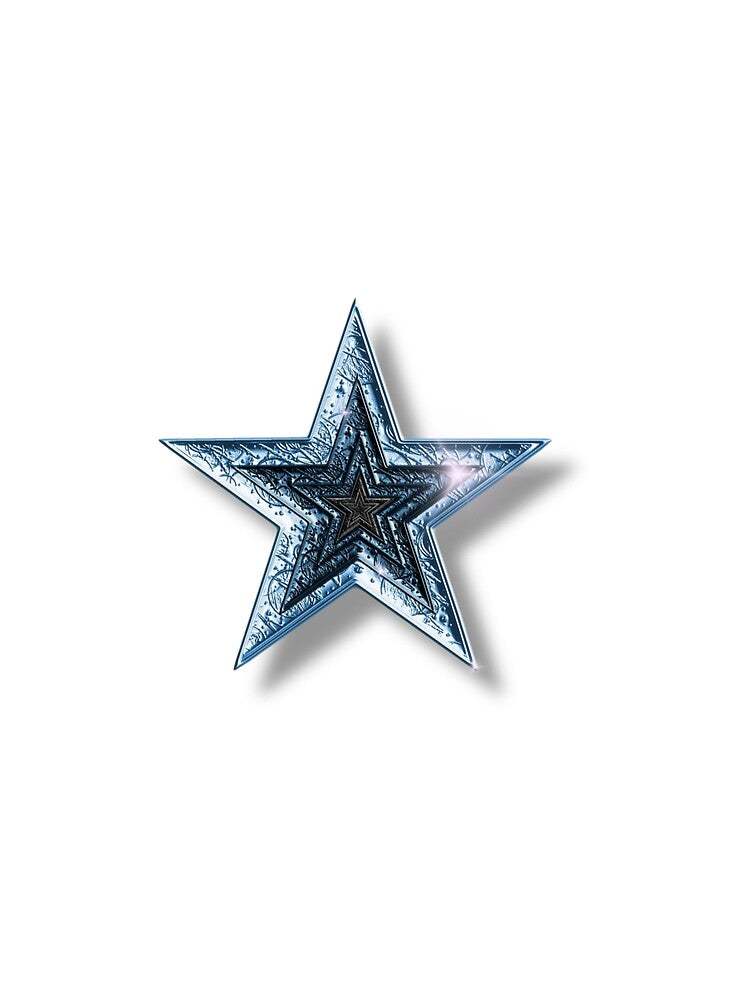 silver and blue chrome star by lunatiris