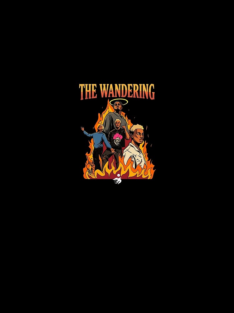 The Wandering Retro 90s Bootleg Style Comic Noir Flaming Graphic by Brilleking