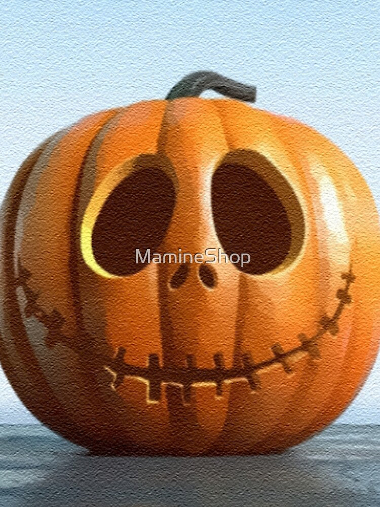 Halloween Scary Pumpkin Funny Pumpkin Head by MamineShop