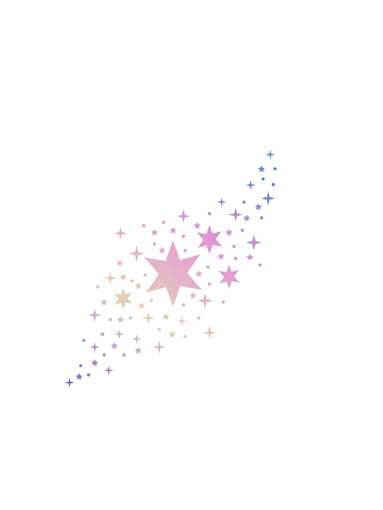 Glitter Star Dust Sparkles Pastel Gradient Y2K Magic by SolutionsArt