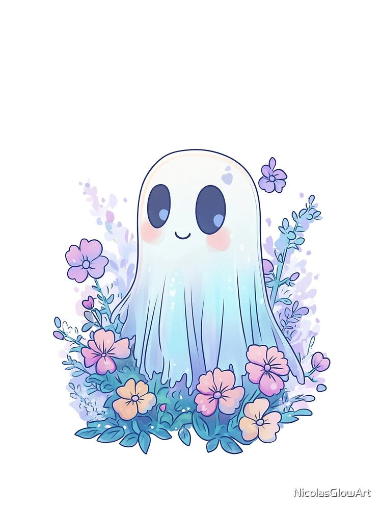 Ghost and Flowers by NicolasGlowArt