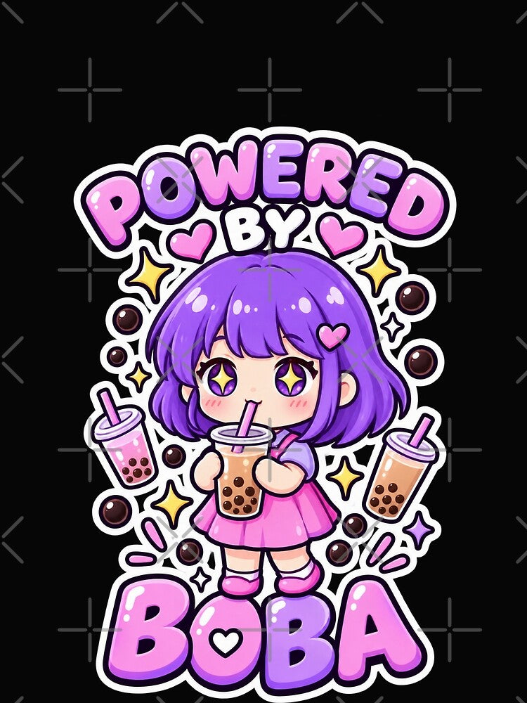Powered by Boba – Cute Kawaii Bubble Tea Girl by Revyra Design