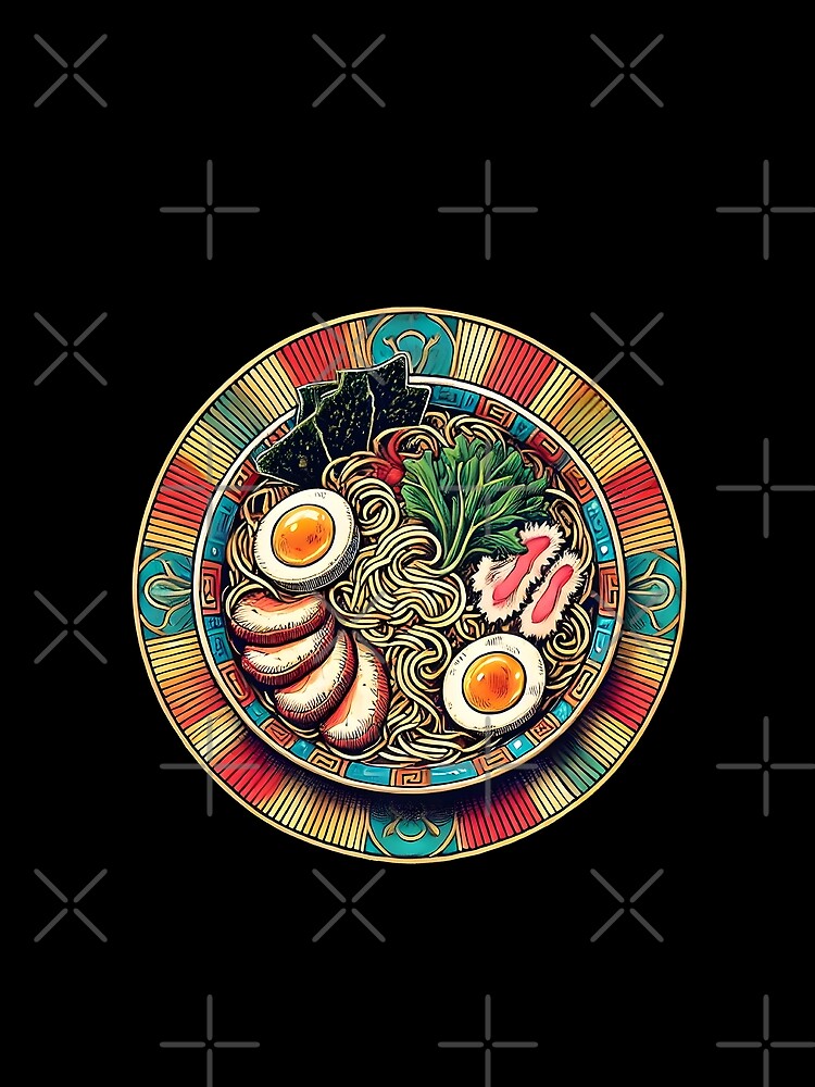 Authentic Japanese Ramen Bowl | Traditional Noodle Soup Art Print by DrawHandArt