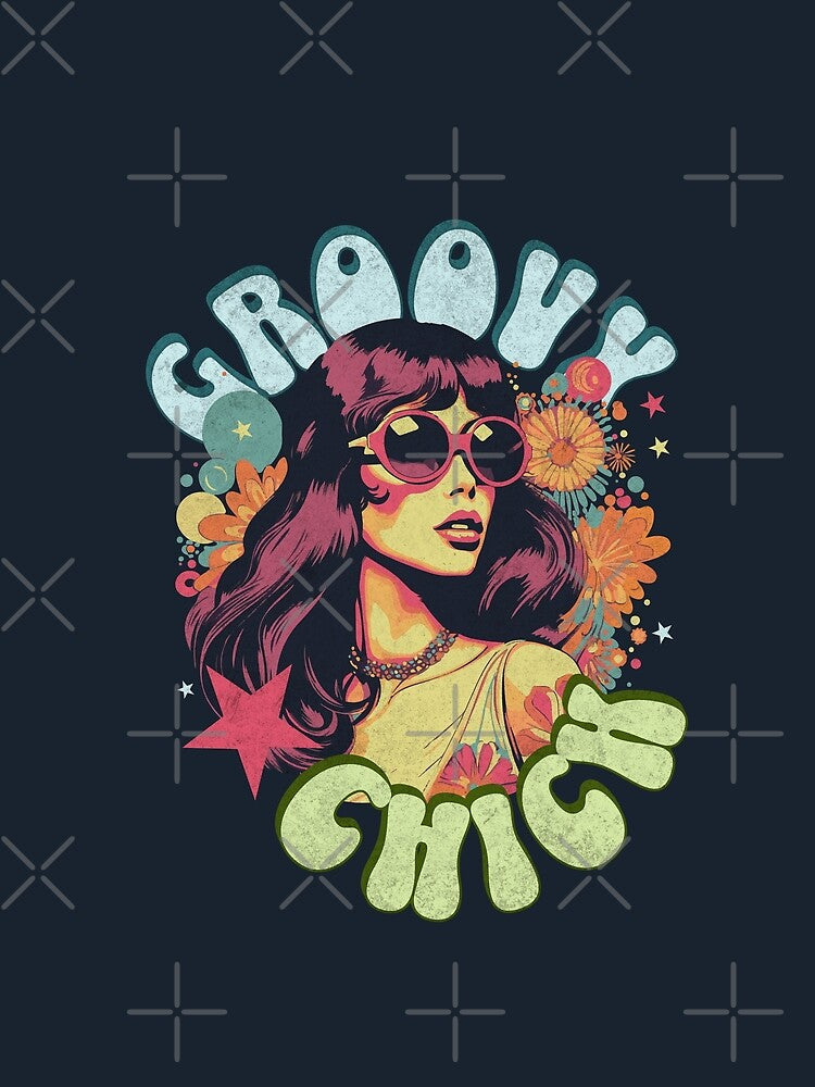 Groovy Chick Vintage Essence Art by Sir Meow Meow
