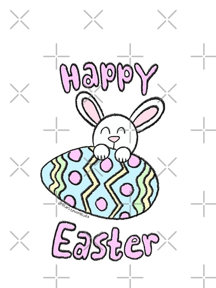 Happy Easter Bunny Easter Egg Illustration by st4rlitmoon