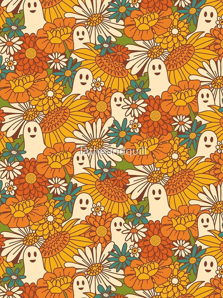 70s Boo Floral - Harvest by latheandquill