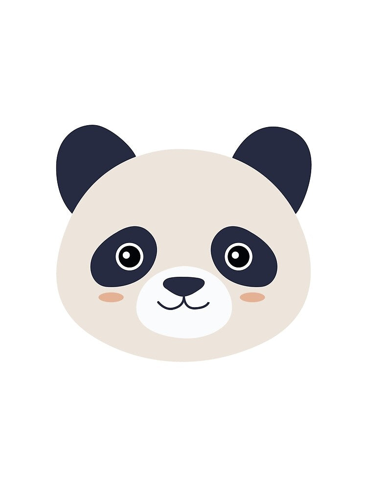 Cute Kawaii Panda Face Sticker Transparent Background by NadDot