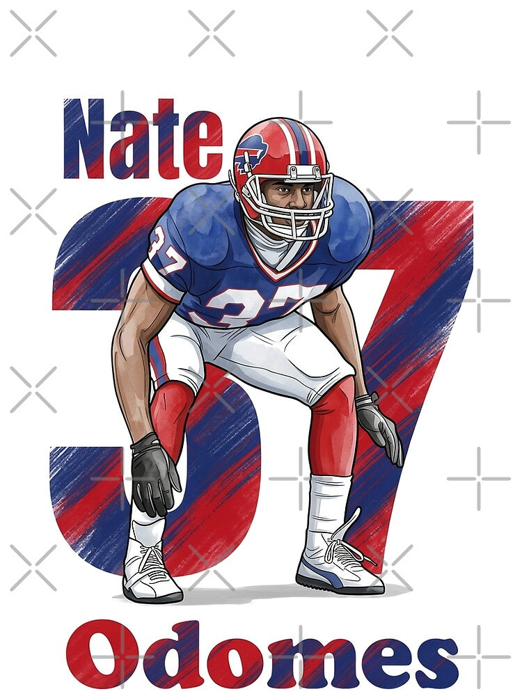 Retro Nate Odomes 37 - Buffalo Football Legend by Thogan0416