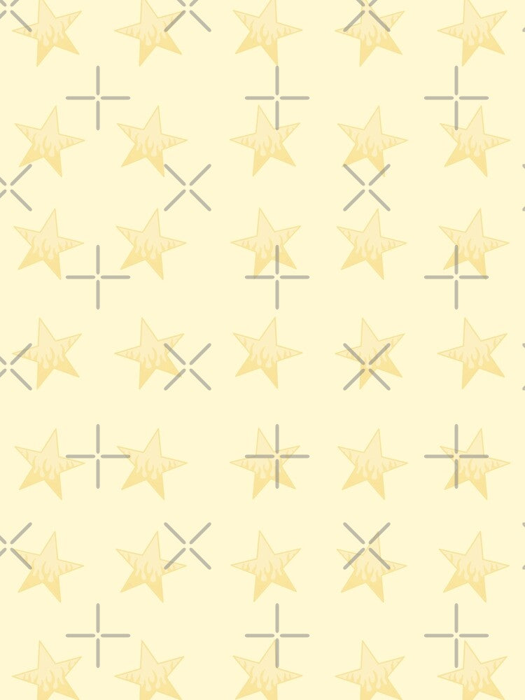 Pack of yellow stars with cute flames by Pastel-PaletteD