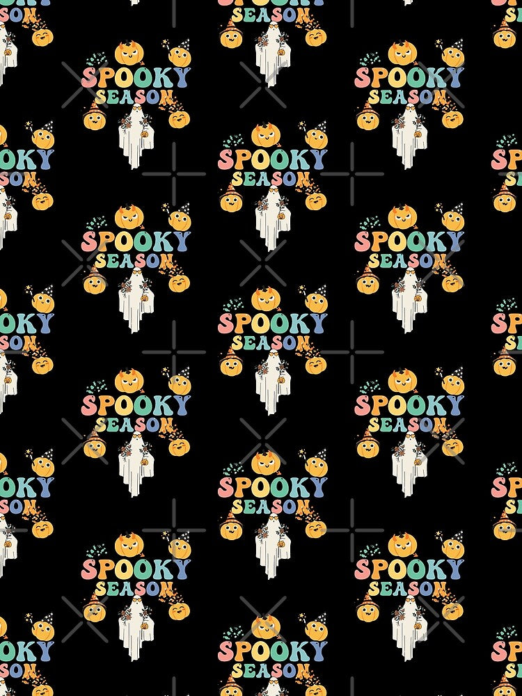 Pumpkin Groovy Ghost Spooky Season Cool Halloween by SpookySeasonTee