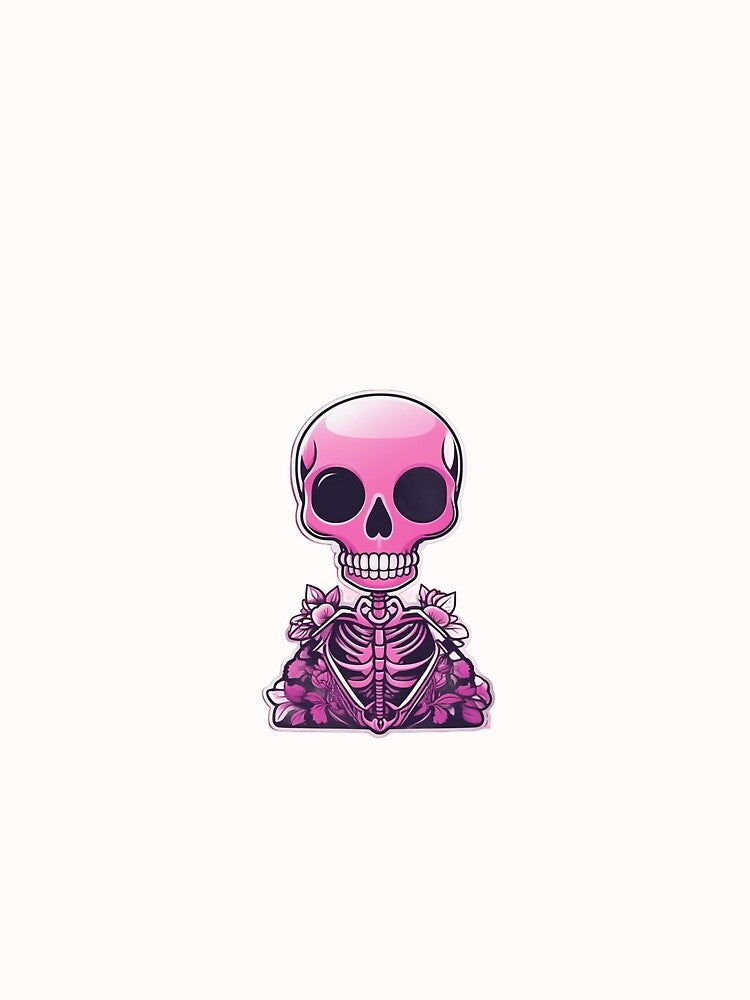 Preppy pink skeleton by JIGUWORLD