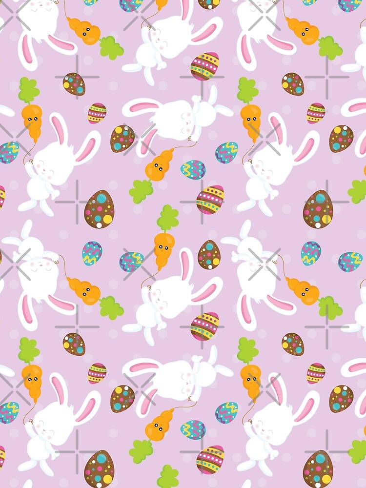 Cute Rabbit Easter Bunny Egg Pattern by ILLYL Creatives