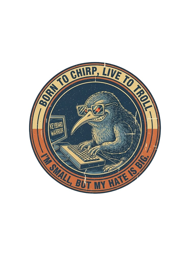 Small But Angry Kiwi Keyboard Warrior – Funny Gamer Troll 90s Vintage Graphic by FakeJoo