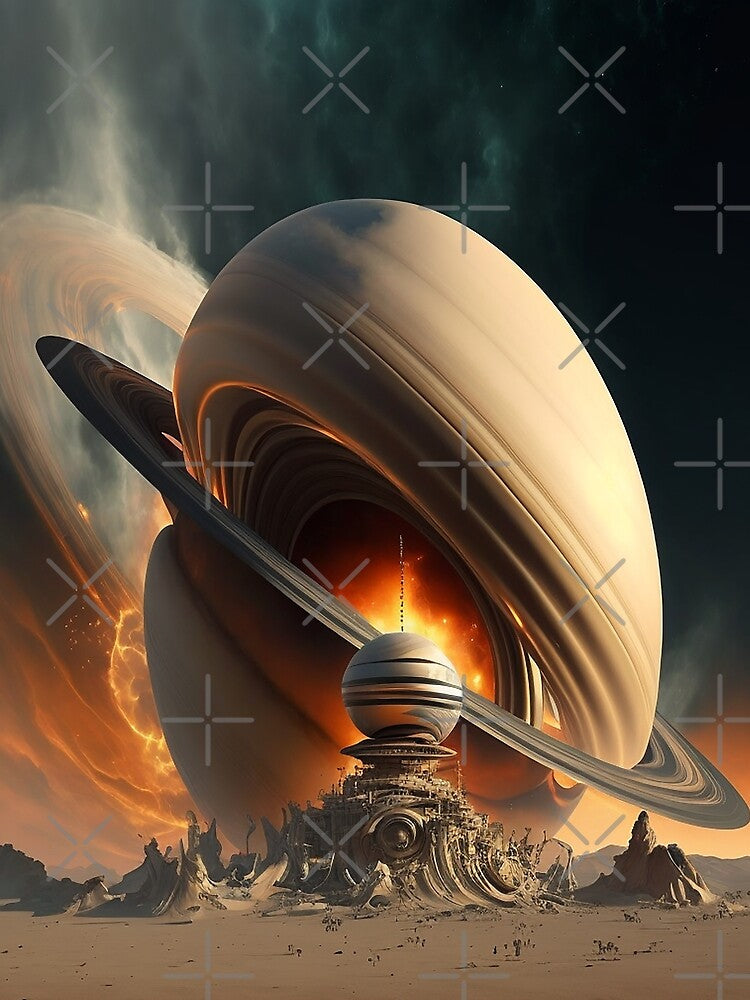 Saturn demolished electrical waves by Palteeshop