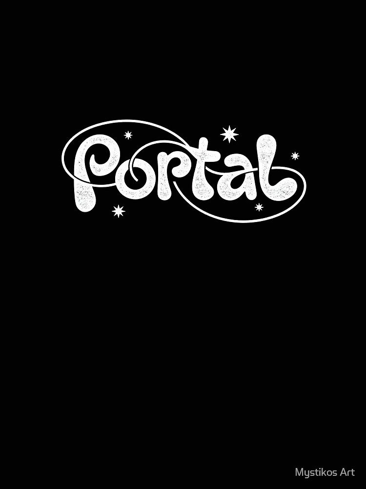 Portal Y2K Aesthetic Typography – Retro Futuristic Star Art by Mystikos Art