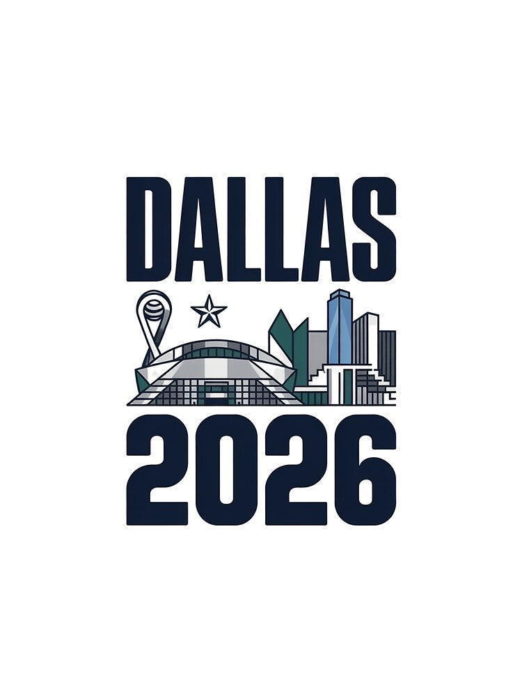 Dallas 2026 Texas Soccer Souvenir T-Shirt V11 by DarylWelsh2024