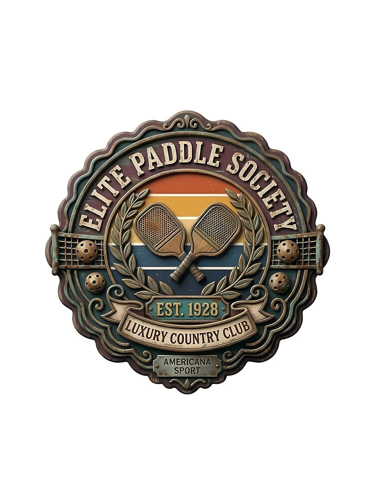 Elite Paddle Society – Luxury Country Club Vintage Pickleball Design by HERITAGE COURT
