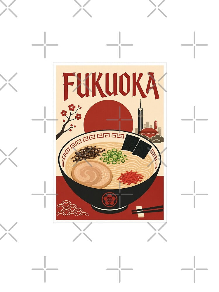Fukuoka Tonkotsu Ramen Travel Poster by Beyond Destinations