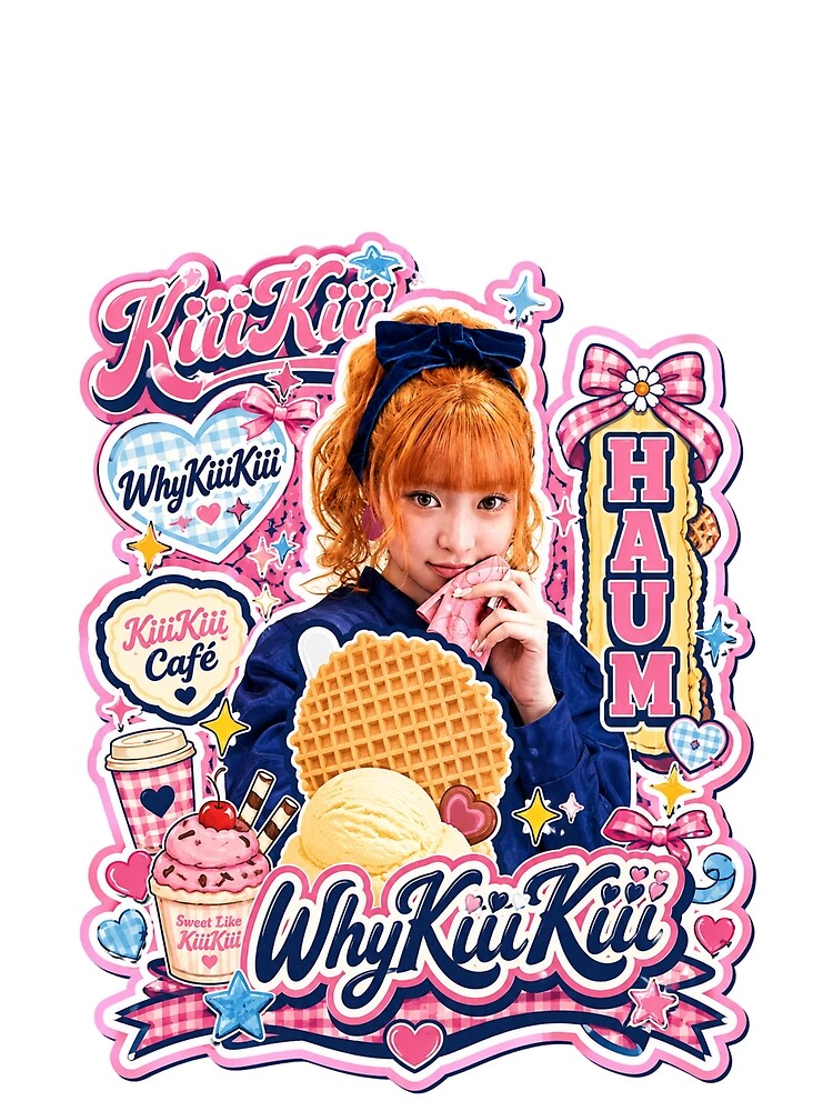 Cute KiiiKiii Haum Y2K Bubblegum Star Fanmade Graphic by Valereekmerch