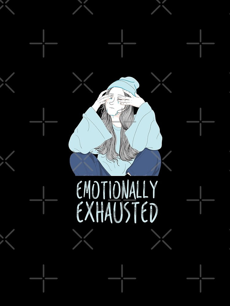 Emotionally Tired Girl - Sky Blue - Depression and Anxiety by crazycollective