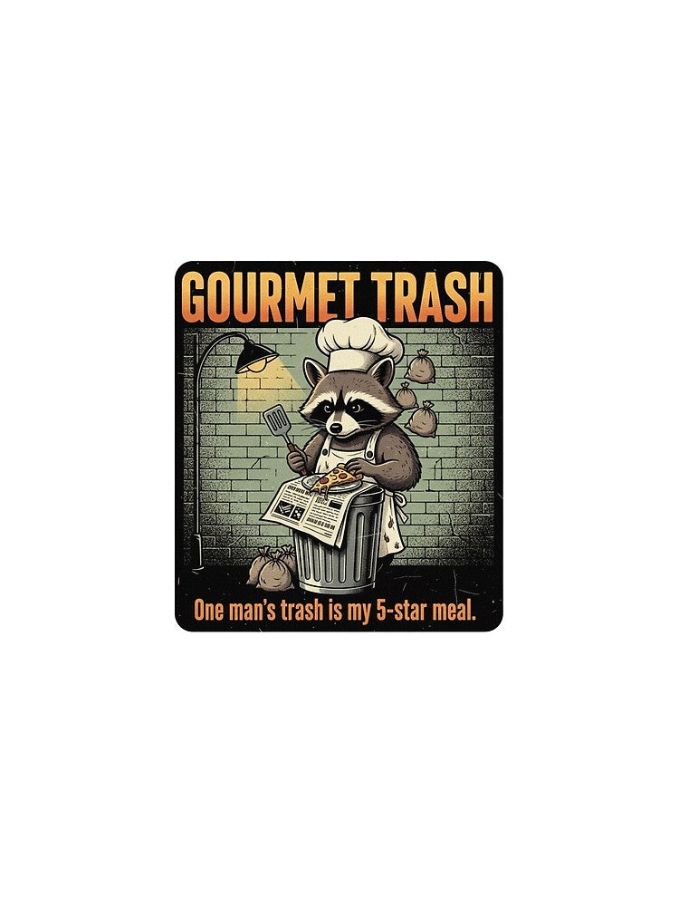 Gourmet Trash Raccoon Chef – Funny 5-Star Meal 90s Vintage Graphic by FakeJoo