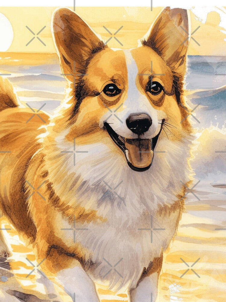 Pembroke Welsh Corgi Running On The Beach by TheAnimalZ00
