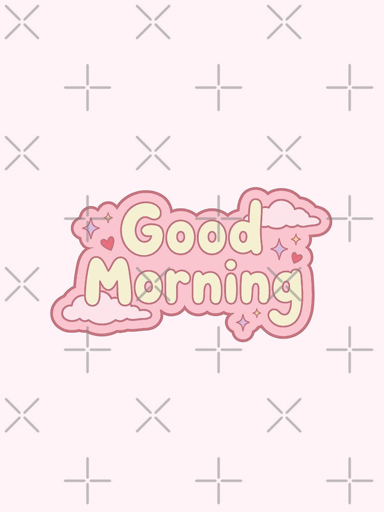 Cute Pastel Good Morning Cloud and Stars by HerTenderly