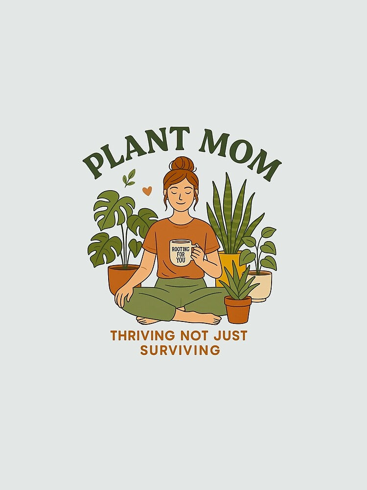 Plant Mom Thriving Not Just Surviving Funny Quote by Kybruno's Creations