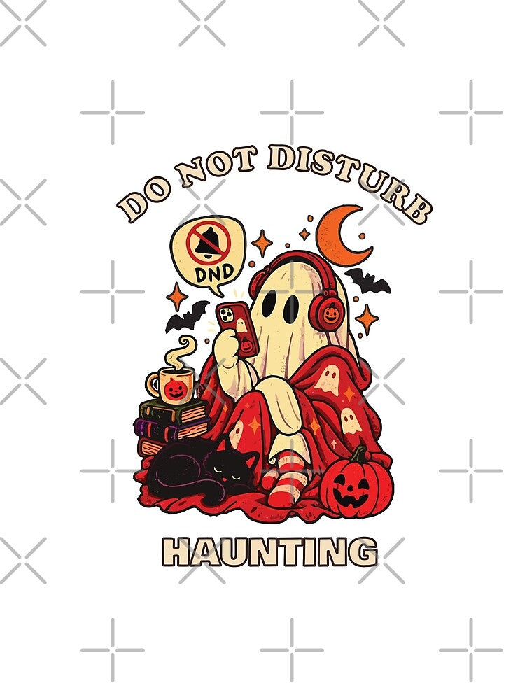 Do Not Disturb Haunting Ghost Halloween Shirt by jananinaveen