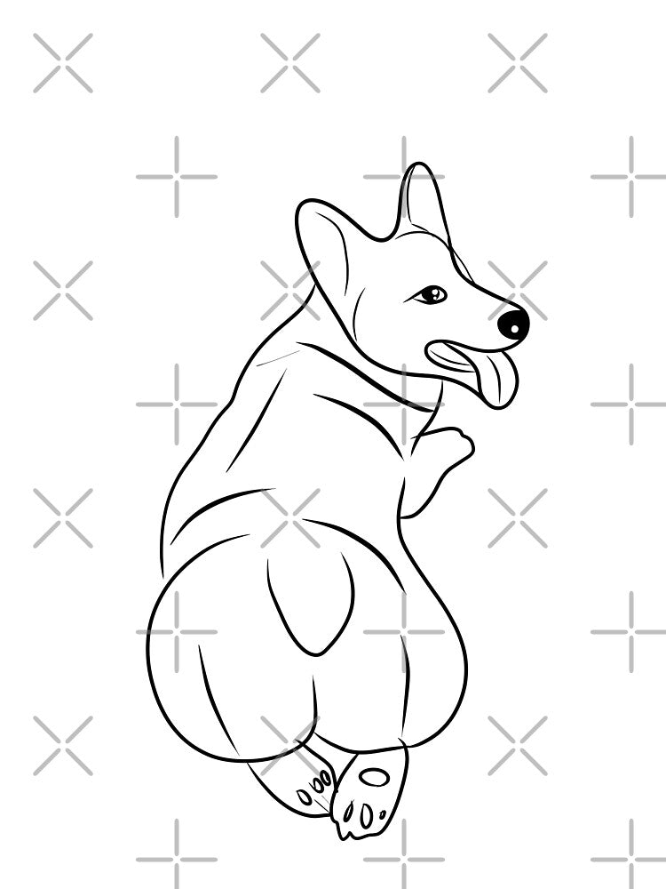 Corgi Butt! Line Art by ArtxBK
