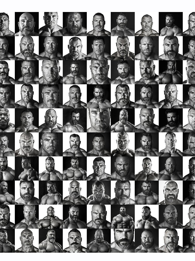 B&W Bodybuilder Grid by BeautyofMasc